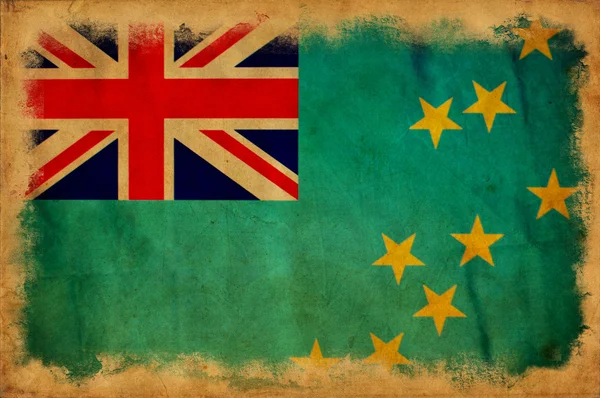 Bandeira do grunge de Tuvalu — Fotografia de Stock