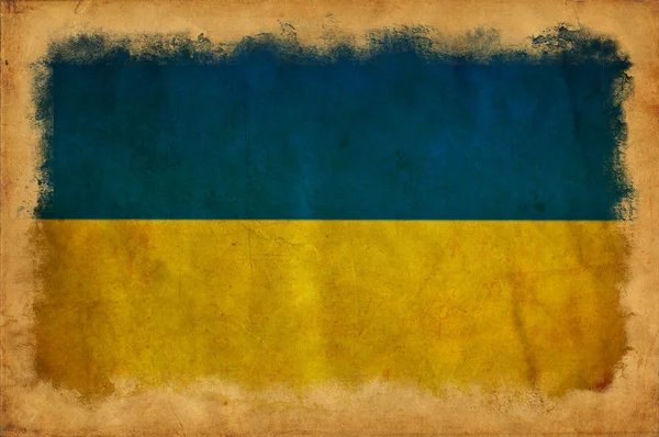 Гранж прапор України — стокове фото