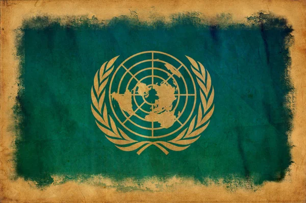 Organizace spojených národů grunge vlajka — Stock fotografie