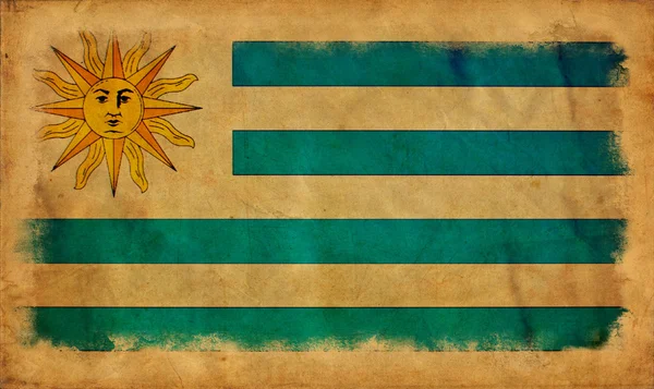 Uruguay Grunge Flagge — Stockfoto