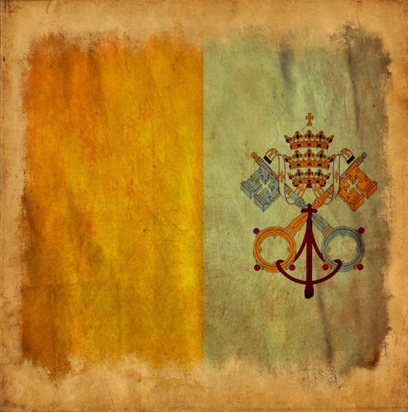 Bandeira do grunge do Vaticano — Fotografia de Stock
