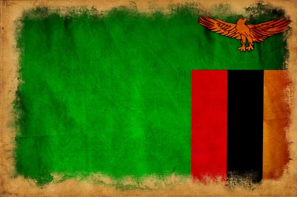 Zambia grunge zászló — Stock Fotó