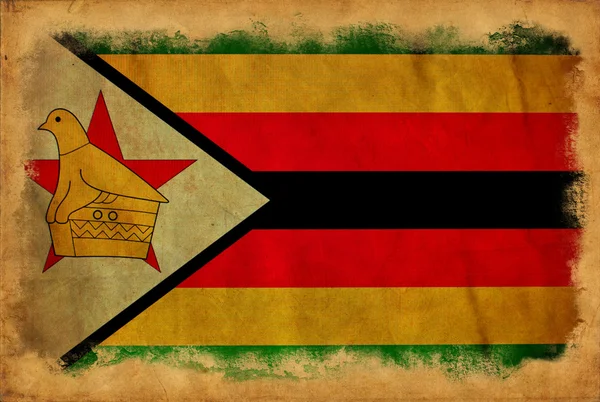Гранж-флаг Зимбабве — стоковое фото