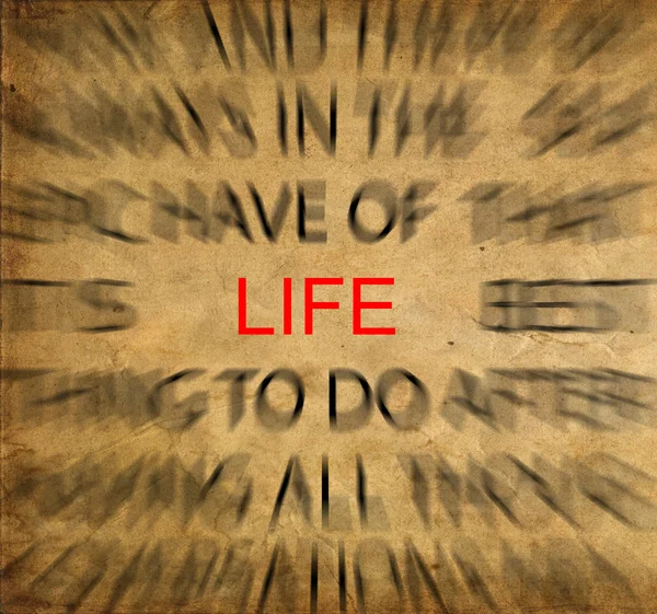 Blured tekst na wzór papieru z naciskiem na życie — Zdjęcie stockowe