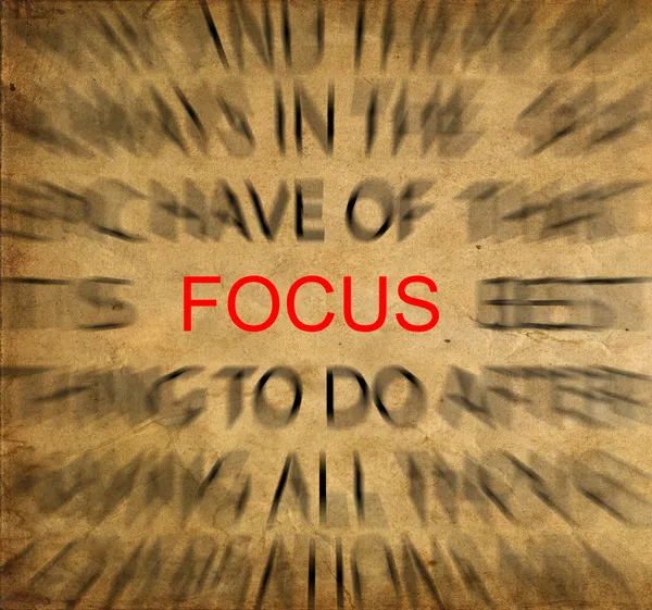 Blured text på vintage papper med fokus på fokus — Stockfoto