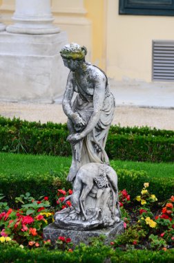 Schonbrunn palace in Vienna Austria - Garden statue clipart