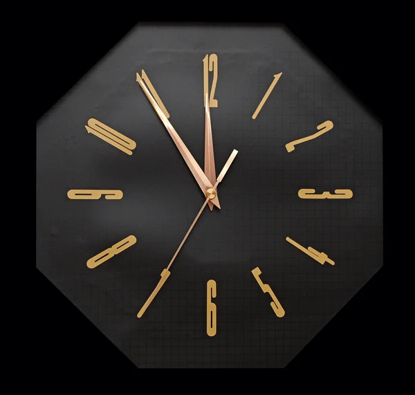 Black wall clock — Stock Photo, Image