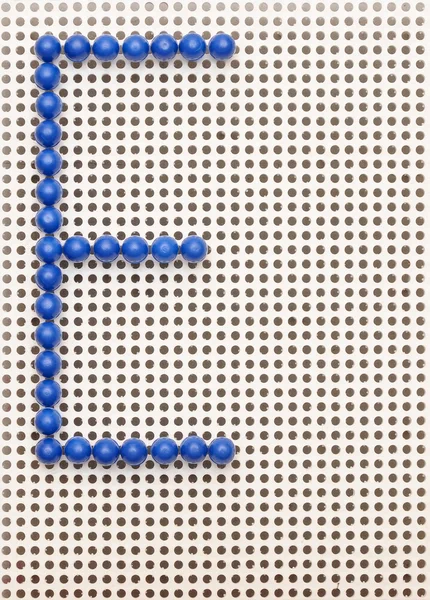 Літеру алфавіту на білому тлі, E — стокове фото