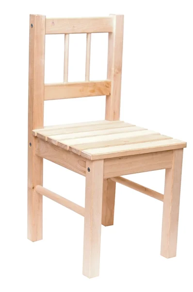 Chaise en bois isolé sur blanc — Photo