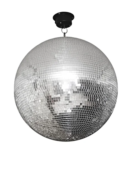 Beyaz izole bir disko topu — Stok fotoğraf