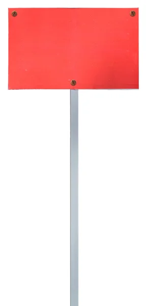 Yol işareti, üzerinde beyaz izole — Stok fotoğraf