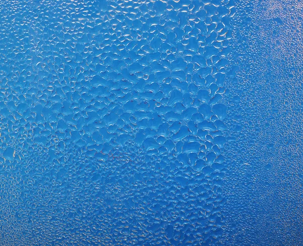 Blue water drops background texture — Stock Photo, Image