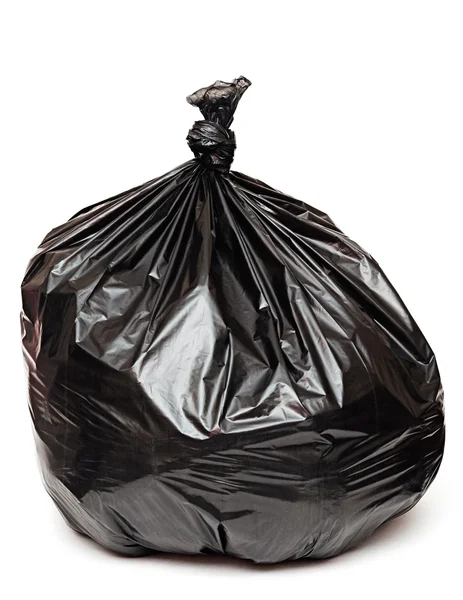 Close up of a garbage bag on white background — Stock Photo, Image