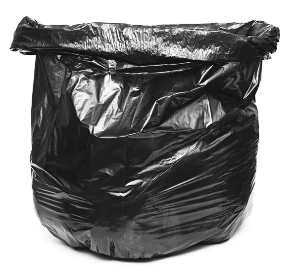 Beyaz arkaplanda çöp torbası — Stok fotoğraf