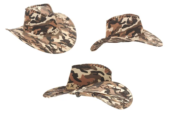 Chapéus de coleção isolados no fundo branco — Fotografia de Stock