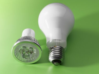 LED and a Light Bulb clipart