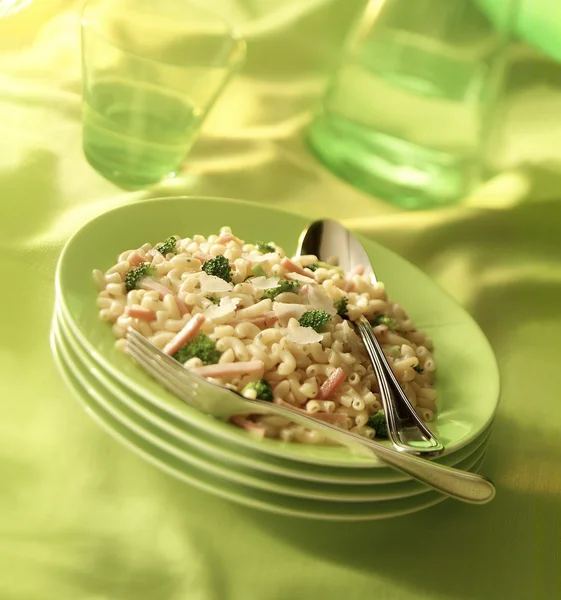 stock image Pile of plates with pasta