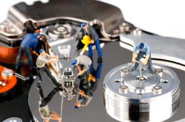 Hard disk repair concept clipart