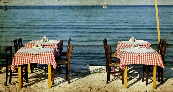 海滩上的晚餐 — 图库照片