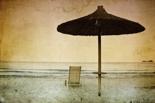 Gün batımı ile Vintage deniz manzarası — Stok fotoğraf