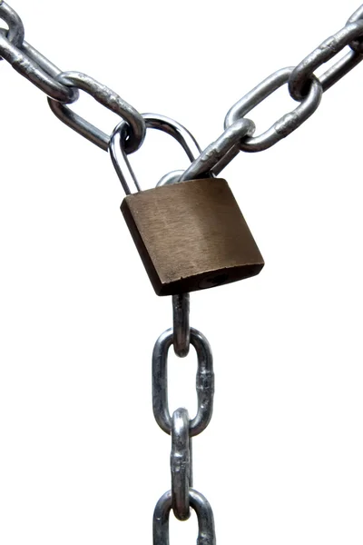 Padlock chains linking — Stock Photo, Image