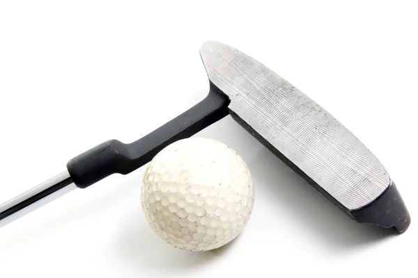 Putter en golfbal — Stockfoto
