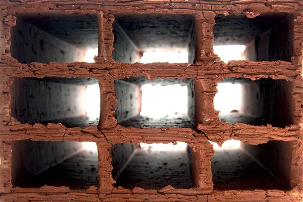 Hollow brick interior view Stock Picture