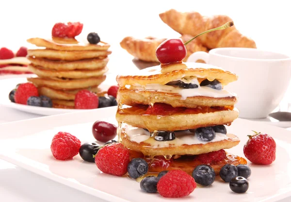 Plate of pancakes — Stock Photo, Image