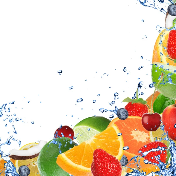 Fresh fruit background — Stock Photo, Image