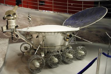 Lunar rover in the museum clipart