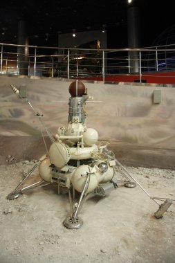 Lunar robot in the museum of Astronautics clipart