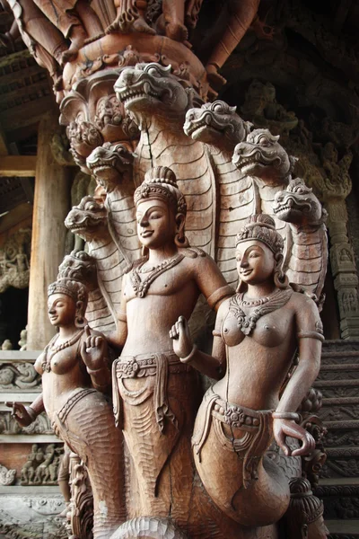 Naga strażników świątyni tajski wejście — Zdjęcie stockowe