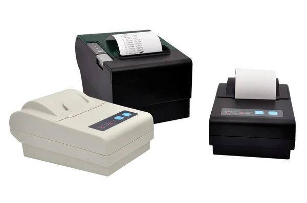 Três impressora térmica — Fotografia de Stock
