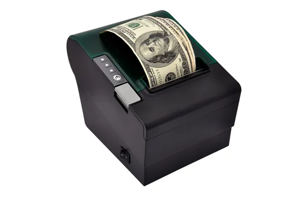 Печать денег — стоковое фото
