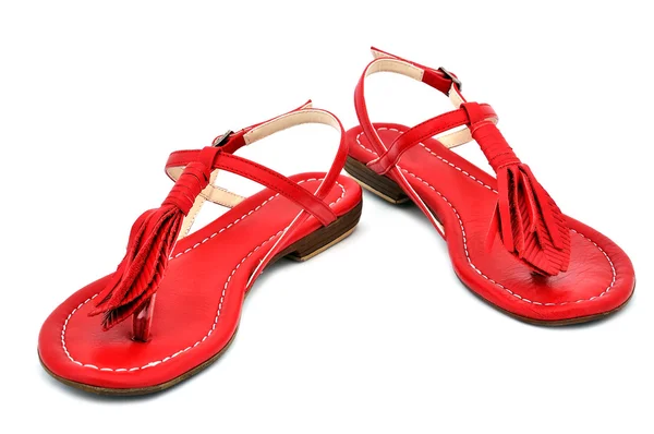红色凉鞋 — 图库照片