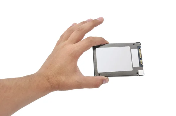 Solid-state disk in hand — Stock Photo, Image