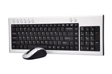 Wireless keyboard and mouse clipart