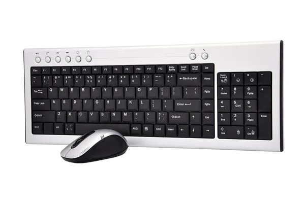 Wireless keyboard and mouse — Stockfoto