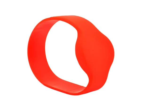 Красный RFID-браслет — стоковое фото