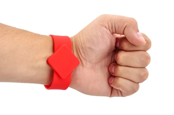 RFID-armband på handen — Stockfoto