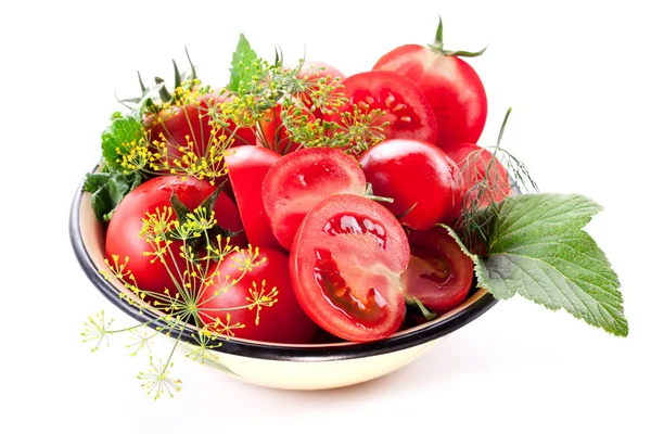 Tomates, cuites avec des herbes pour la conservation — Photo