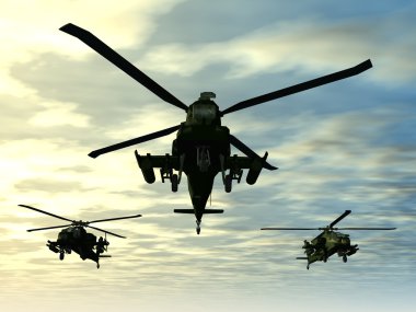 Apache Helicopters clipart