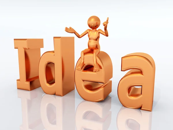 The word Idea with figure — Stock Photo, Image
