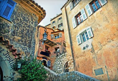 Buildings in France village clipart