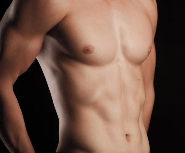 スタジオ筋肉若いセクシーな裸男 — ストック写真