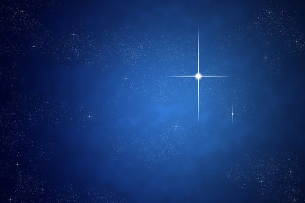 Estrela brilhante no céu noturno — Fotografia de Stock