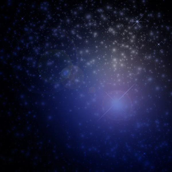 Ljusa stjärnan på natthimlen — Stockfoto