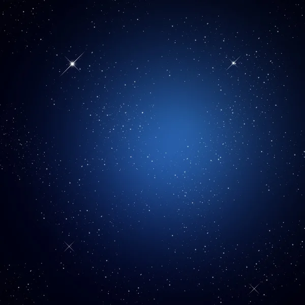 在天空的夜晚 3 星级 — 图库照片