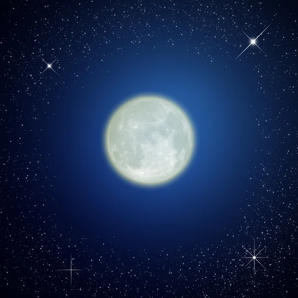 The moon on night sky — Stock Photo, Image