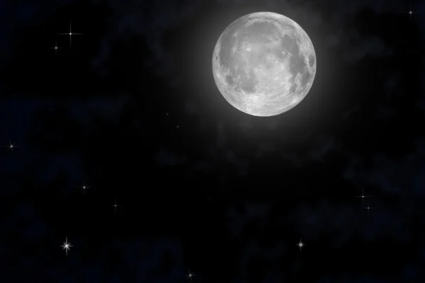 밤 하늘에 달 — 스톡 사진
